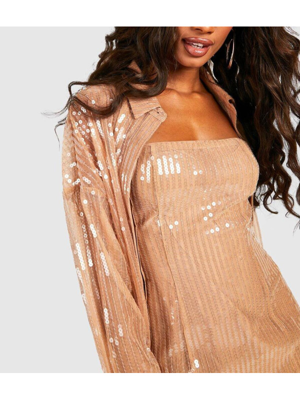 CAMASA CU PAIETE TRANSPARENTA