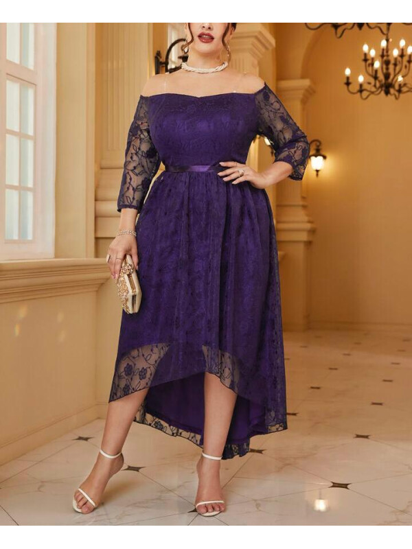 ROCHIE MOV CU DANTELA