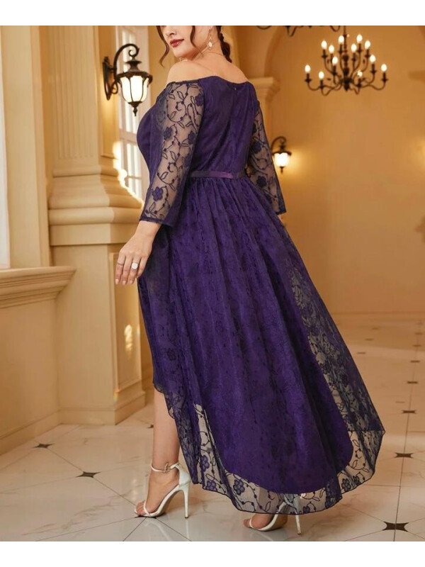 ROCHIE MOV CU DANTELA