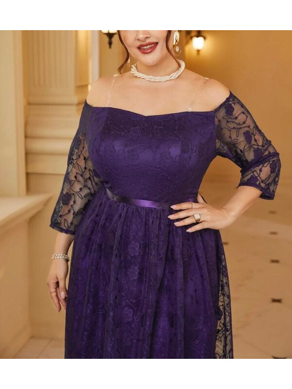 ROCHIE MOV CU DANTELA