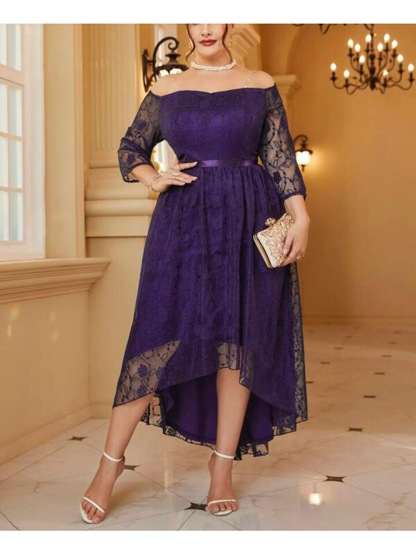 ROCHIE MOV CU DANTELA