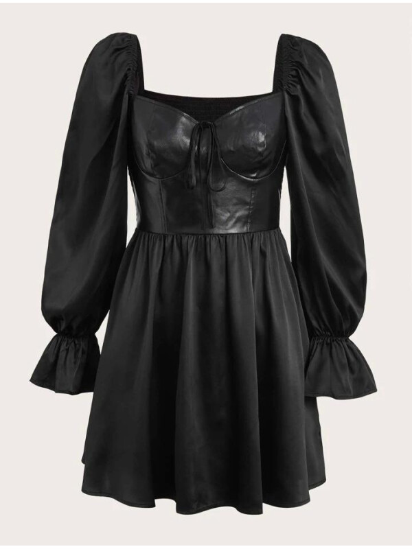 ROCHIE NEAGRA CU MANECI SHEIN