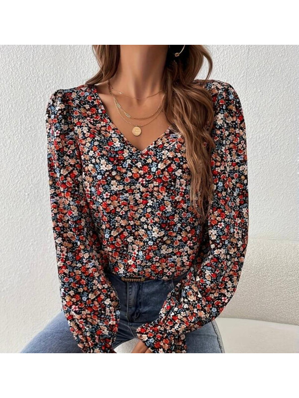 BLUZA CU DECOLTEU IN V