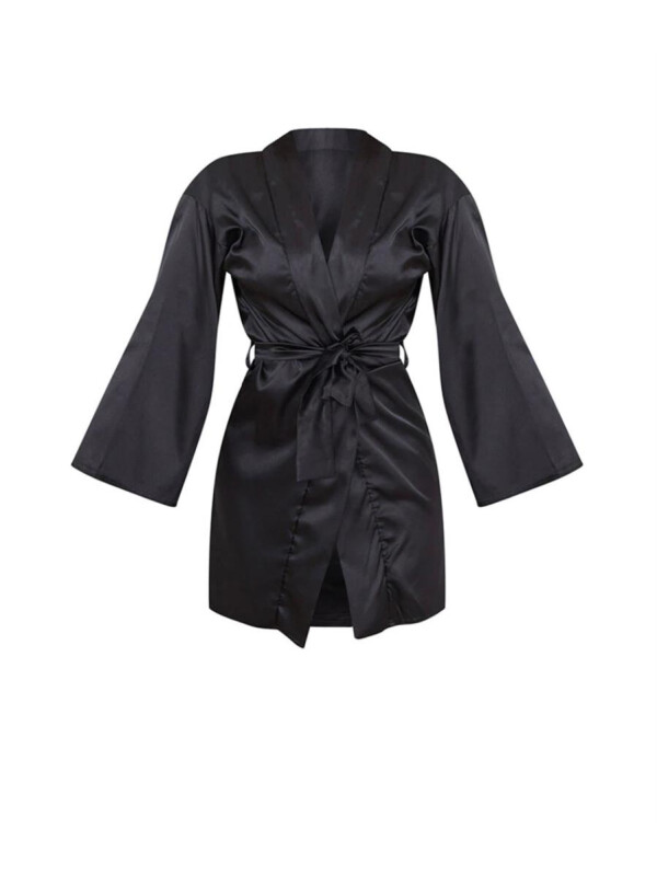 HALAT DIN SATIN NEGRU