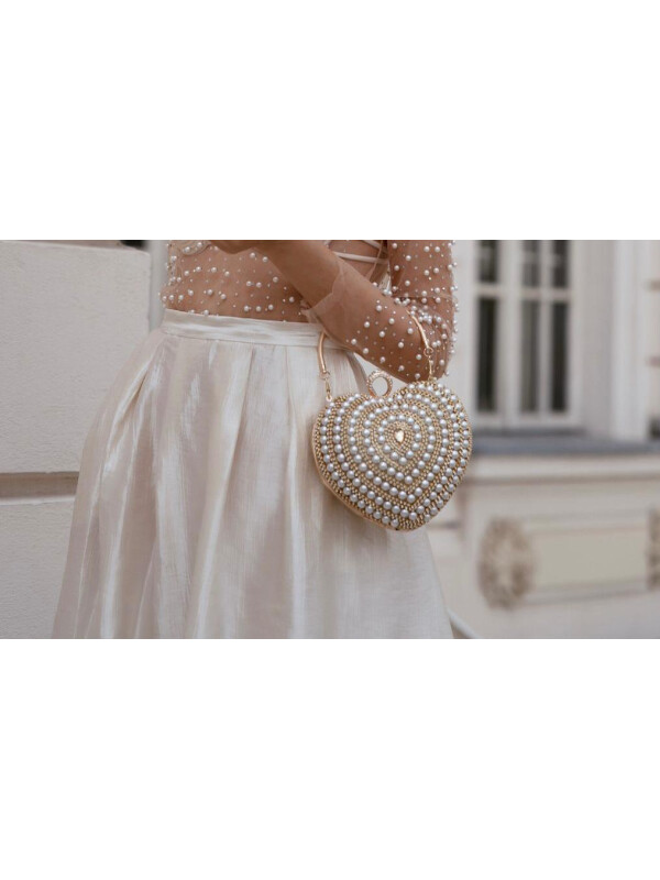 CLUTCH CU PERLE SI PIETRE