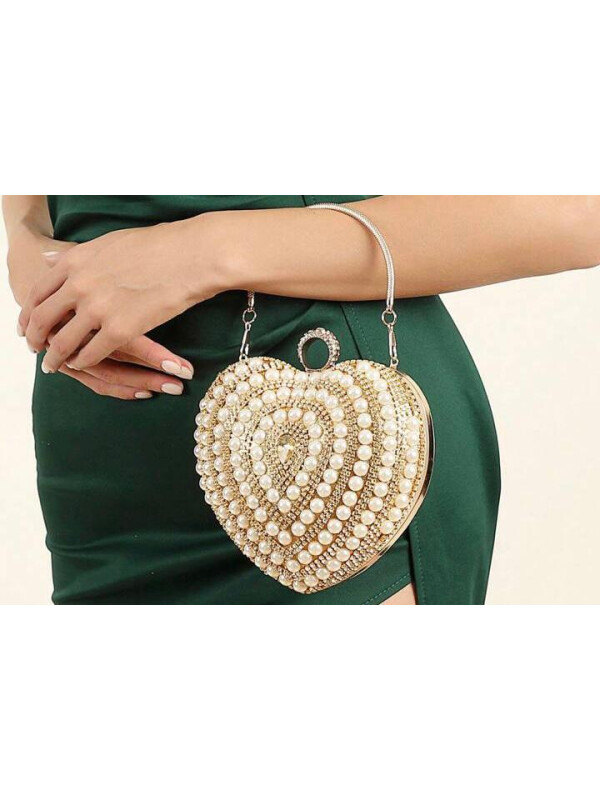CLUTCH CU PERLE SI PIETRE