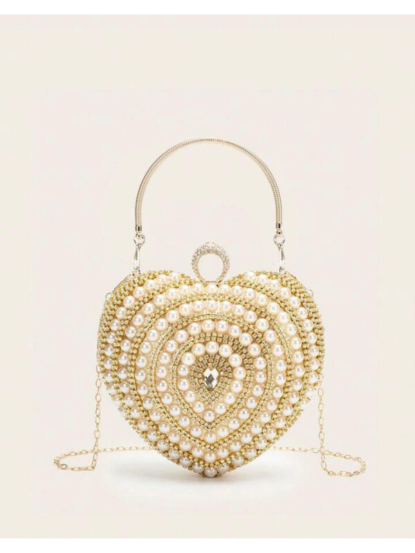 CLUTCH CU PERLE SI PIETRE