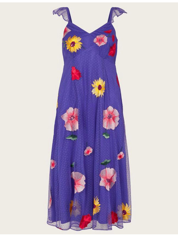 ROCHIE MIDI CU MOTIVE FLORALE-XL