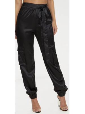 PANTALONI CARGO DE SATIN