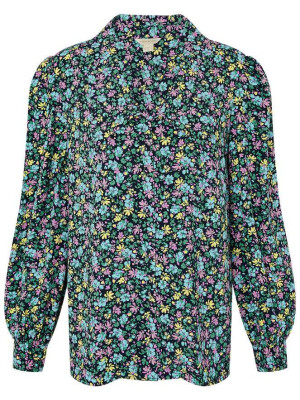 Bluză Ditsy Floral Print Collar