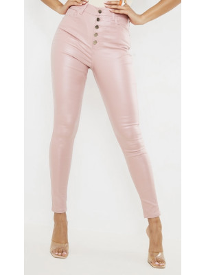 Pantaloni SKINNY CU 5 BUZUARE, DETALII ROZ