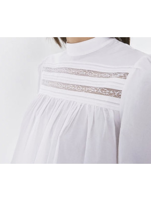 Bluza cu inserție din dantelă