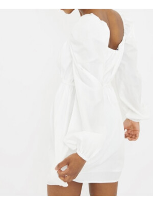 ROCHIE SMOCK PETITE ALBĂ 