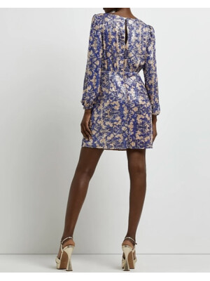 ROCHIE MINI CU PAIETE MOV