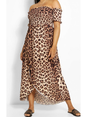 Rochie plus leopard Boohoo