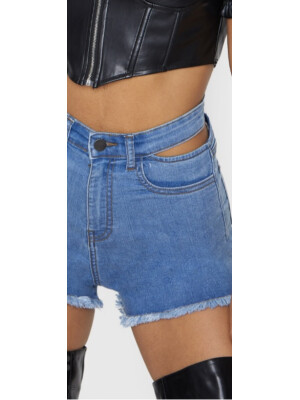 PANTALONI SCURȚI DECUPAȚI 