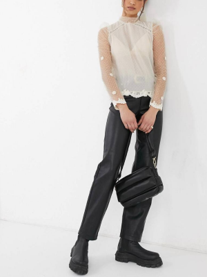 BLUZA MANECI TRANSPARENTE