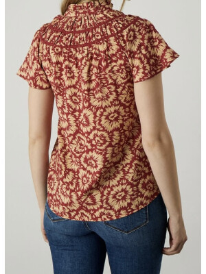 Bluză cu imprimeu floral Ikat