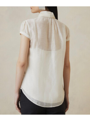 BLUZĂ DIN ORGANZA CU CRAVATĂ