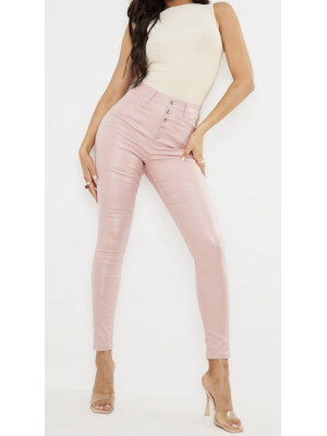 Pantaloni SKINNY CU 5 BUZUARE, DETALII ROZ