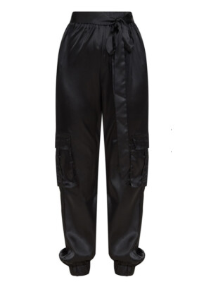 PANTALONI CARGO DE SATIN