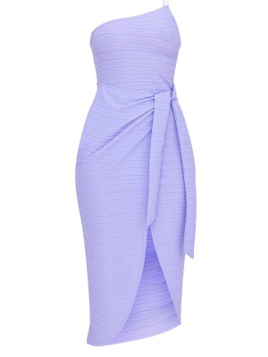 ROCHIE MIDI CU TEXTURĂ MOV