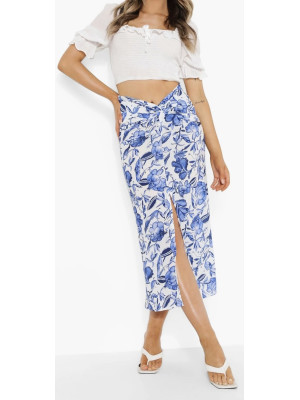 FUSTA MIDI BLUE