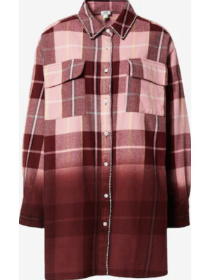 CĂMAȘĂ CU CAROURI ROZ OMBRE 