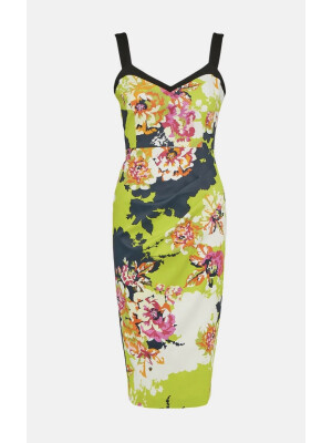 ROCHIE MIDI CU FLORI NEON 