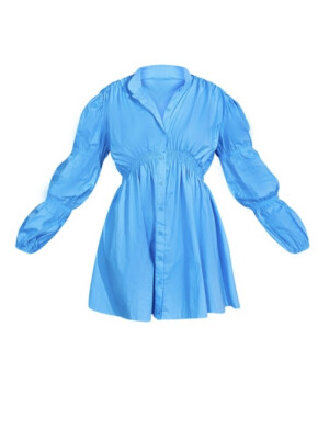 ROCHIE DE CAMAȘĂ BUMBAC ALBASTRĂ 