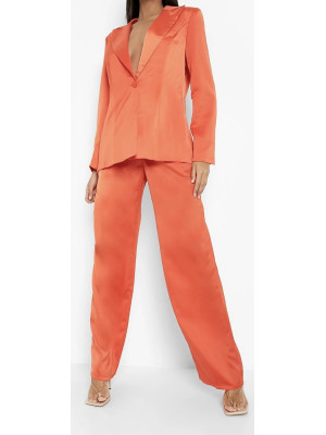 PANTALONI DIN SATIN ORANGE 