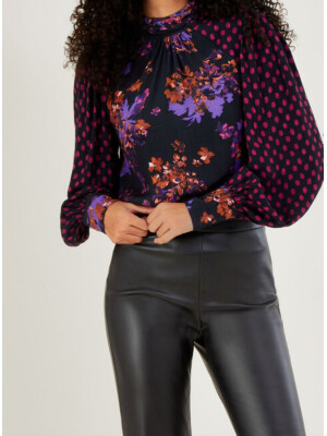 Bluza Kiera cu imprimeu floral,din viscoza sustenabila