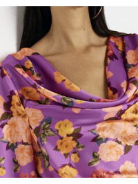 BLUZA DIN SATIN FLORAL