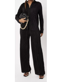 Set cămașă Plisse și pantaloni largi