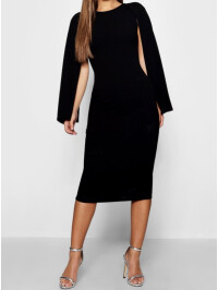 ROCHIE MIDI CU MANECI TIP  PELERINA 