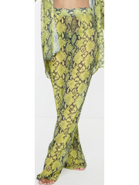 PANTALONI GALBEN DE PLAJĂ IMPRIMEU SARPE