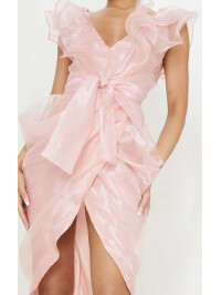 ROCHIE MIDI DIN ORGANZA CU VOLANE