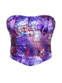 TOP CU ASPECT SATINAT VIOLET