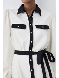 ROCHIE TIP CAMASA CU CONTRAST NEGRU