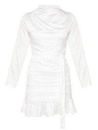 ROCHIE BODYCON ALB DE SATIN