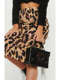FUSTA MIDI LEOPARD M