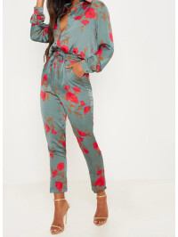 PANTALONI CU IMPRIMEU FLORAL