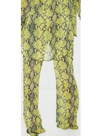 PANTALONI GALBEN DE PLAJĂ IMPRIMEU SARPE