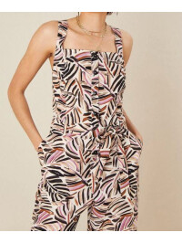 Salopetă din poplin cu imprimeu-Multicolor-50