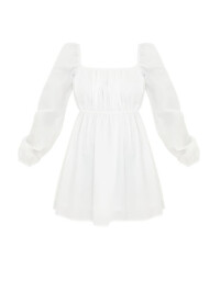 ROCHIE SMOCK PETITE ALBĂ 