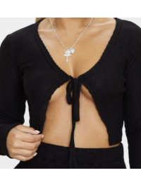 TOP NEGRU CU MÂNECĂ LUNGĂ