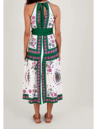 Rochie midi cu imprimeu verde