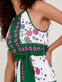 Rochie midi cu imprimeu verde