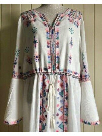 Tunica Boho Monsoon brodata,din bumbac