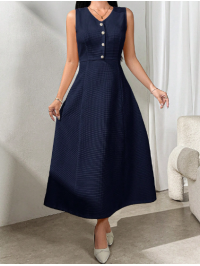 Jachetă și rochie în față cu nasturi 2 PIESE